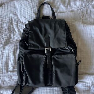 Authentic Black Coach Vinyl Backpack Purse
